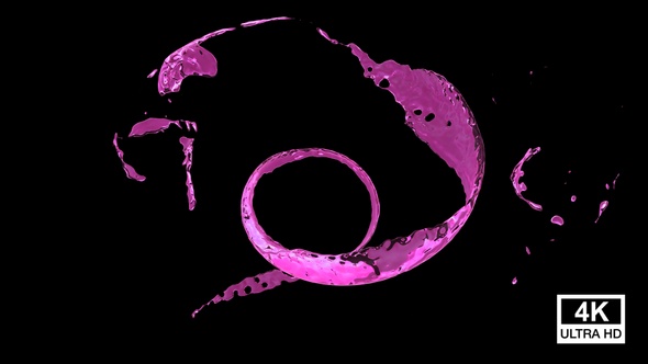 Twisted Pink Color Water Splash V2 4K / Videohive