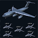 Asset - Army - C17 Globemaster III 3D MODEL REALISTIC VR / AR / low-poly - 3DOcean Item for Sale