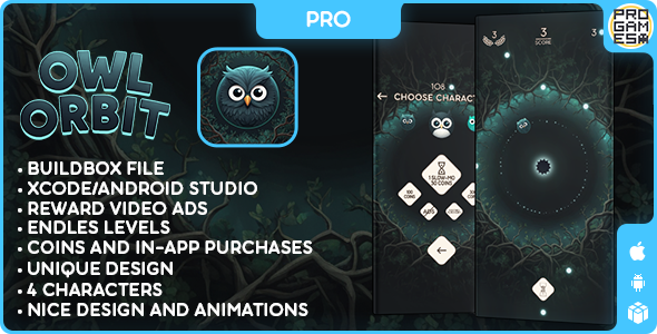 Owl Orbit (PRO) - BUILDBOX CLASSIC - IOS - Android - Reward video