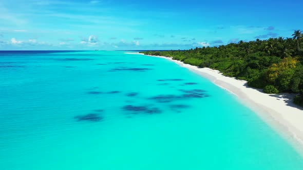 Aerial view texture of luxury sea view beach journey by clear water and white sand background of a d