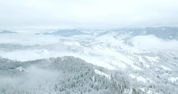 From Great Heigh Fairytale Mountain Landscape Snow Covered Alpine Sharp Peaks