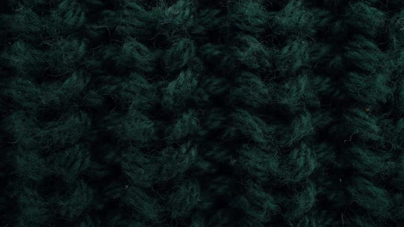 Closeup Aquamarine Color Fabric Knitted Texture Background