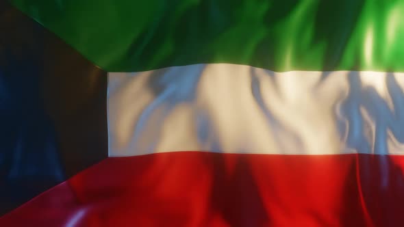 Kuwait Flag with Edge Bump