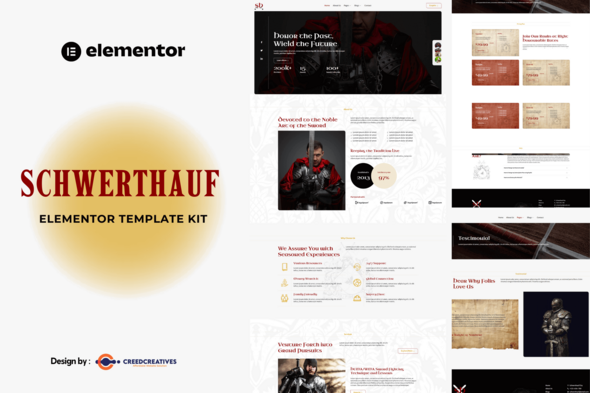 Schwerthauf - Medieval Swordfighting Website Elementor Template Kit
