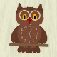 Owl Wall Clock - 3DOcean Item for Sale