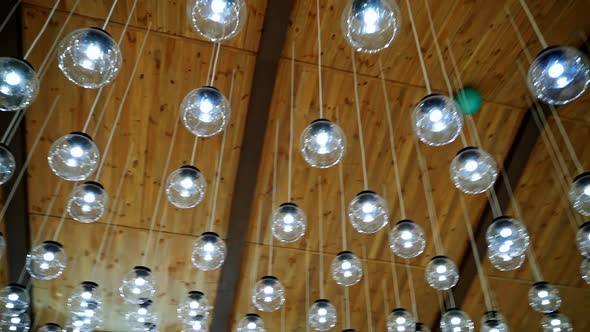 Lamps hanging on celling