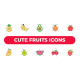 Cute Fruits Icons - VideoHive Item for Sale