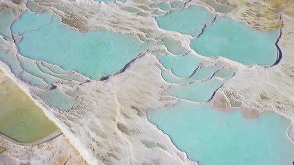 Aerial view of Pamukkale - Turkey.