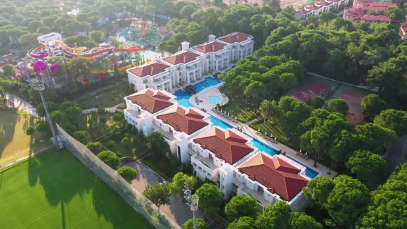 Aerial View of Hotel at Turkey Resort.