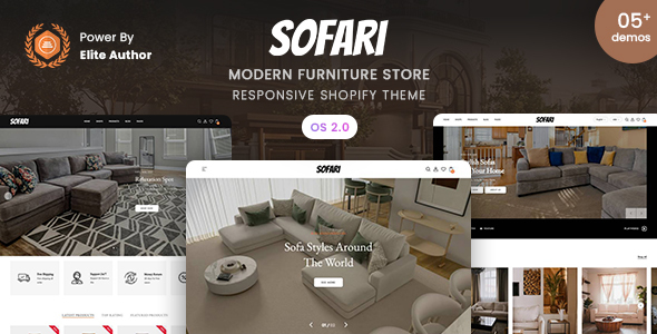 Sofari - Modern Furniture Store Shopify 2.0 Theme