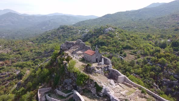 Ancient Church on Rocky Mountain Top