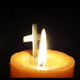 Candle And Christian Cross Closeup - VideoHive Item for Sale