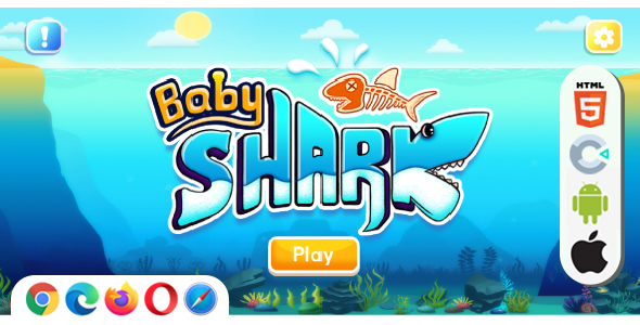 Baby Shark: A High-Speed Ocean Survival Game with Dynamic Enemy Behavior!