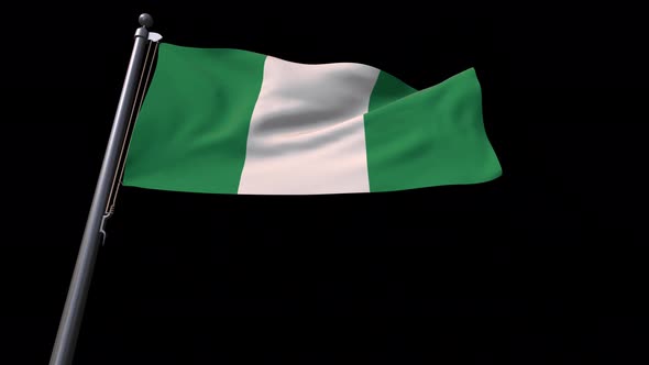 Nigeria Flag With Alpha Channel  4K