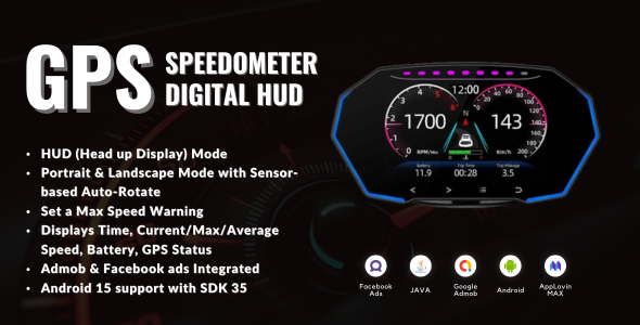 GPS Speedometer HUD Dashboard android