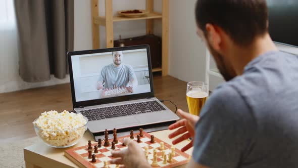 Friends Playing Chess on Video Call