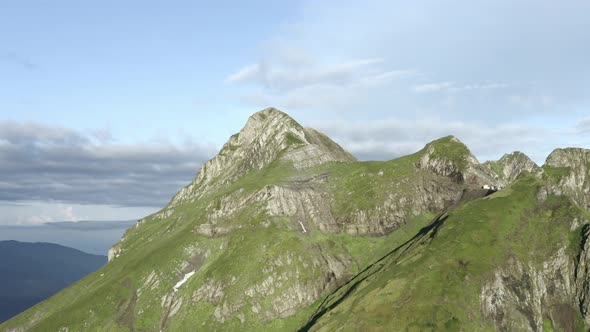 Aerial View Adorable Rocky Peak Atmosphere Cloudscape Cinematic Forecast Weather