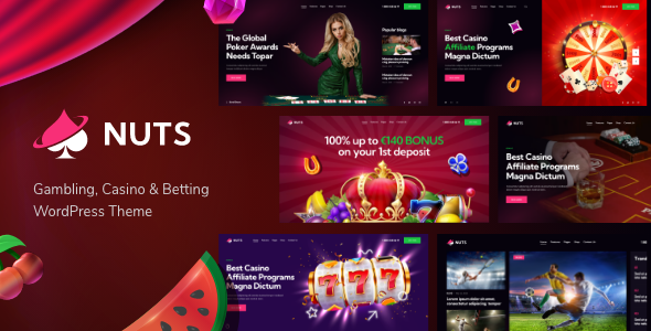 Nuts - Gambling, Casino & Betting WordPress Theme