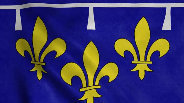 Orleanais Flag France Waving in Wind