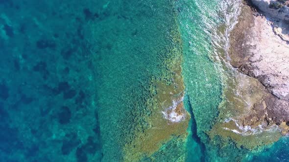 Rocky and Stony Seashore in Untouched Sea