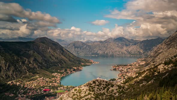 Storm Clouds Move Over the Mountains in Montenegro Shot in Spring