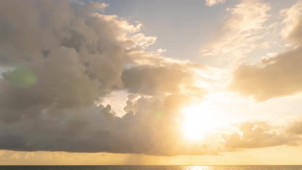 Time lapse scene of colorful romantic. Night to day sky with Moving clouds background.