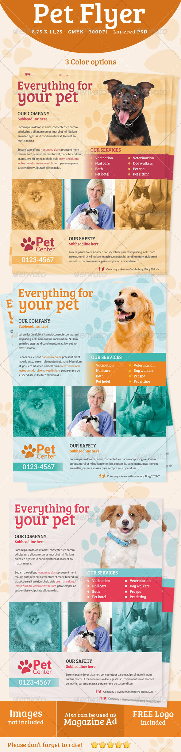 Pet Services Flyer/ Print ad