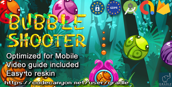 Bubble Shooter (Admob + GDPR + Android Studio)