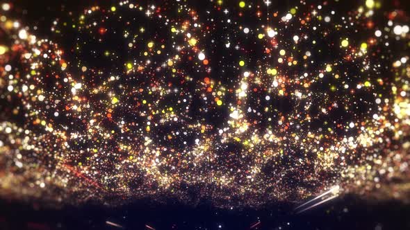 Gold Glitter Star Lights