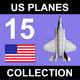 15 Low Poly US planes   - 3DOcean Item for Sale