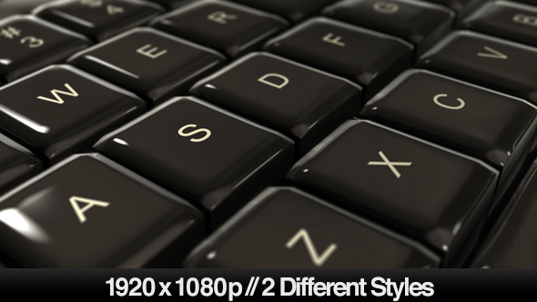 Computer Keyboard Closeup on Keys - Typing & Pan alt