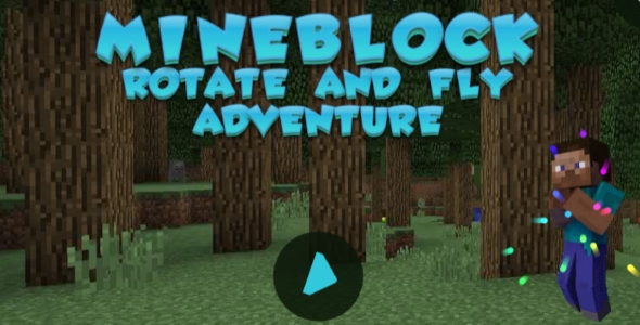 Mineblock Rotate and Fly Adventure - HTML5 Game