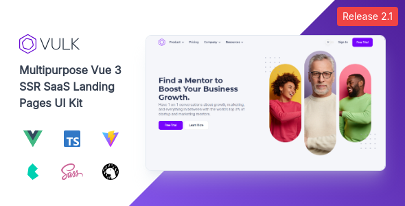Vulk - Multipurpose Vue 3 SSR SaaS Landing Pages UI Kit