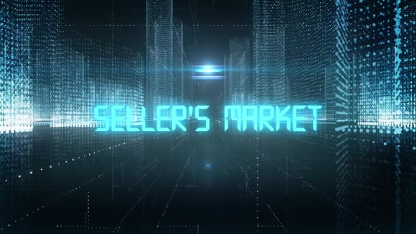 Skyscrapers Digital City Economics Word Seller's Market