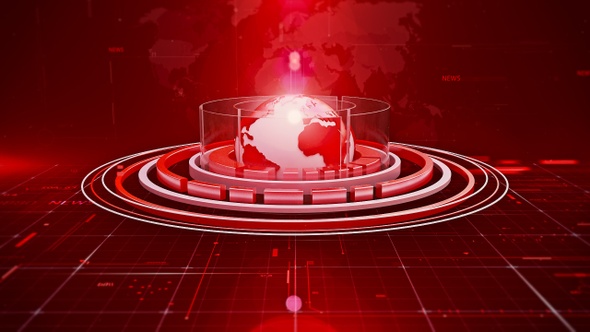 News Background Circle Red