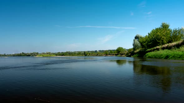 Sunny day on the River Vistula.