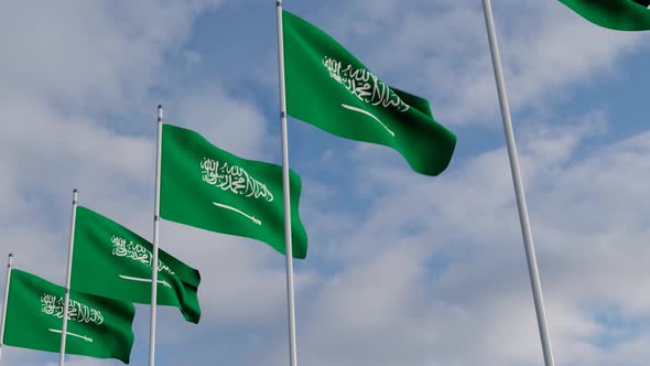 Saudia Arabia Flag on the Operating Chipset circuit board