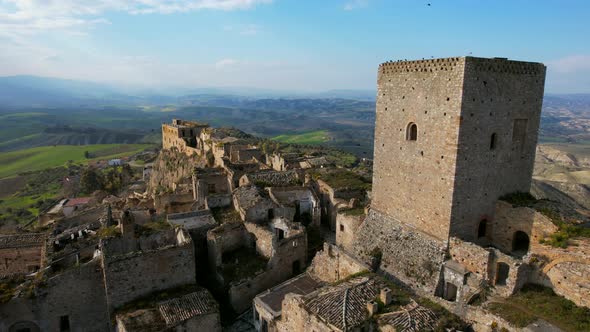 Craco is an abandoned town in Basilicata, Southern Italy. The ghost town was hit by a landslide in t