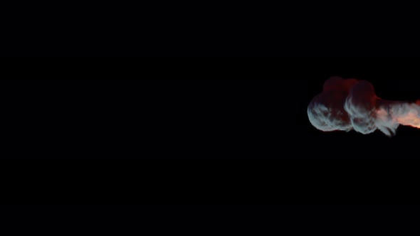 colorful smoke stream on a black studio background. smoke cloud puff alt