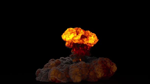 Nuclear Explosion 3 D Camera View