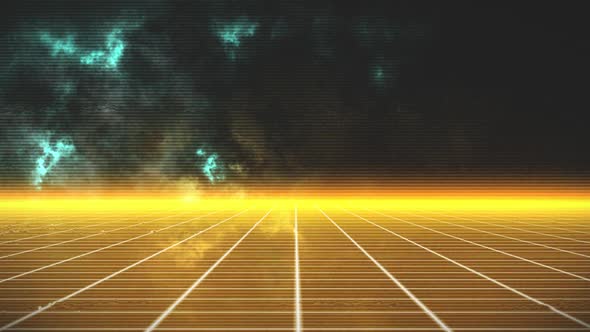 Animation of moving yellow grid