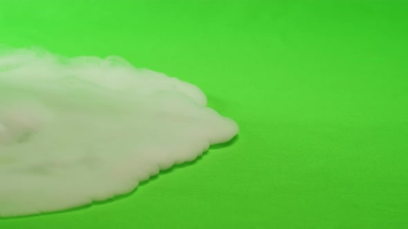 Smoke on Green Chroma Key Background alt