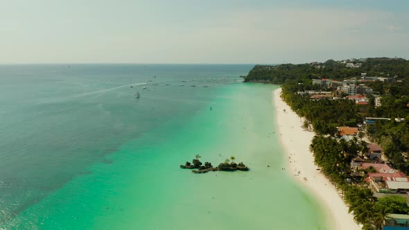 Boracay Island with White Sandy Beach, Philippines