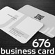 Initials Clean Simple Business Cards with QR-Code - GraphicRiver Item for Sale