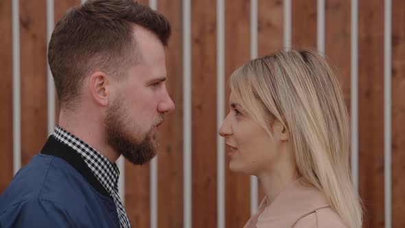 Couple Quietly Arguing with Each Other