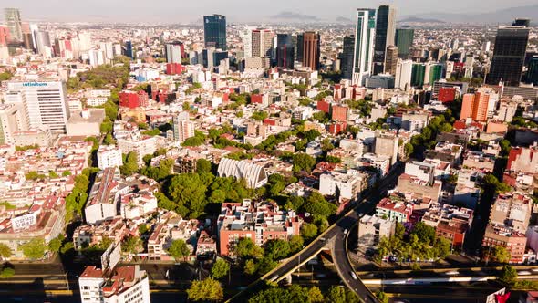 Hyperlapse over downtown Mexico city