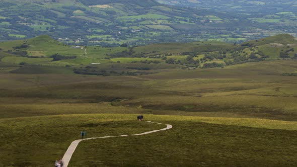 Time Lapse of Cuilcagh Boardwalk Trail known as Stairway to Heaven Walk in county Fermanagh in North alt