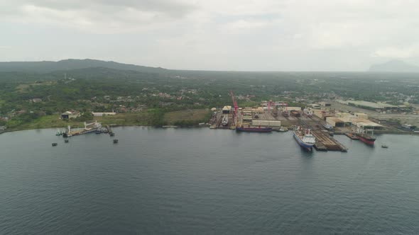 Shipyard with craneBatangas Philippines Luzon