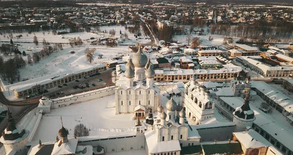 Aerial Panorama Of The Rostov Kremlin