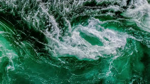 Waves of Water of the River and the Sea Meet Each Other During High Tide and Low Tide.